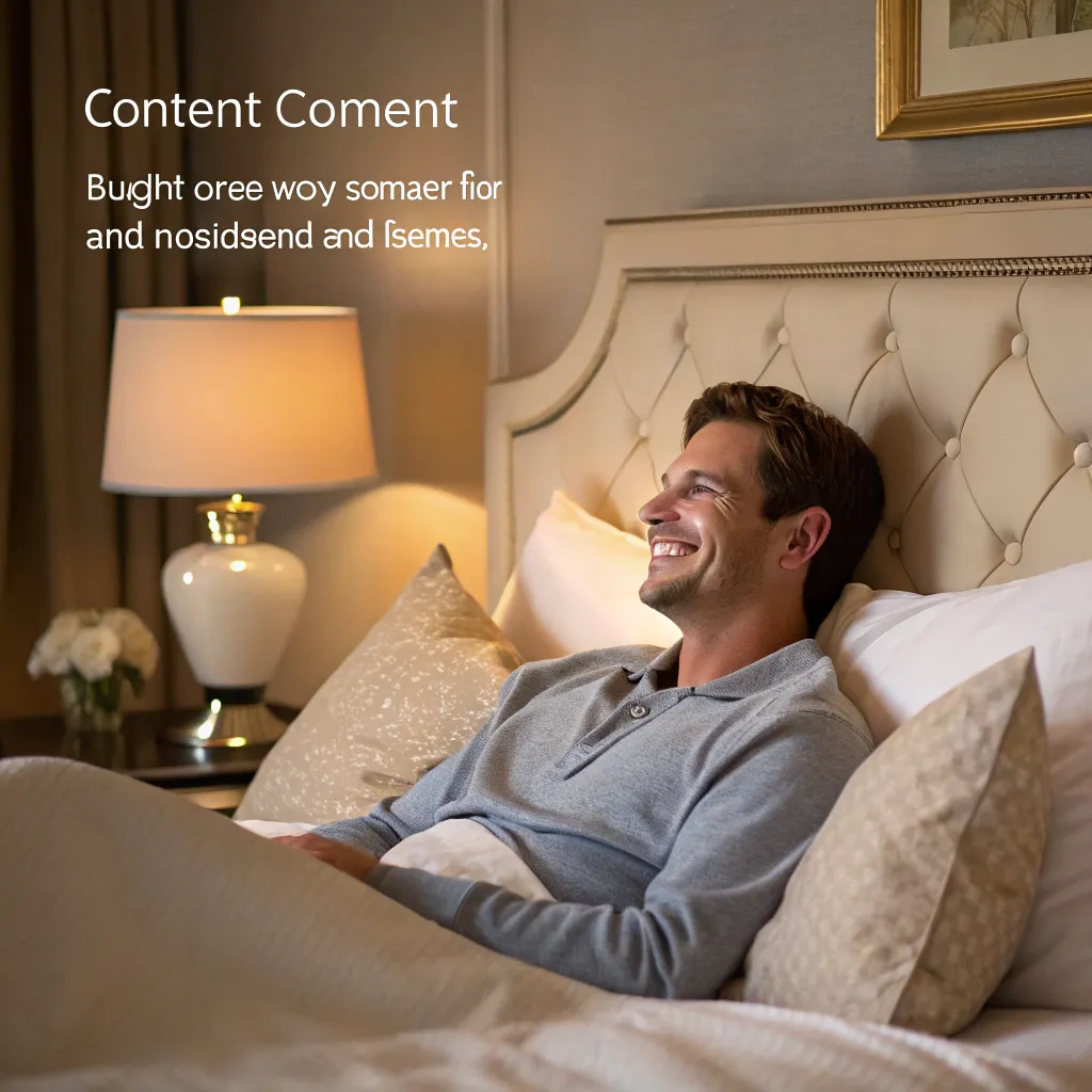 Content customer in a bedroom